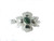 925 Sterling Silver 25mm Green Malachite 3 To 5 Row Clasp [y831j]