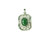 925 Sterling Silver 18x25mm A Grade Green Malachite Pendant [y801j]