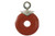 925 Sterling Silver 25mm Red Jasper Donut Pendant [y803f]