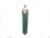 925 Sterling Silver 45mm Green Aventurine Healing Crystal Point Pendant [y736c]