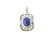 925 Sterling Silver 18x25mm A Grade Lapis Lauli Pendant [y801a]