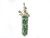 925 Sterling Silver 50mm Tree Agate Healing Crystal Point Pendant [y814a]