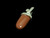 15x32mm Red Jasper Tongue Shape Silver Plated Pendant [y855a]