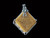 15x15mm Golden Jade Square Pendant Brass Silver Plated [y843a]