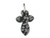 45mm Snowflake Obsidian Special Cut Cross Pendant [y505f]