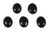 7x9mm Black Agate Oval Cabochons 5pcs. 4mm thick [y711b]
