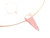 18x35mm Rose Quartz Triangular Choker [y311h]