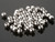 4mm Silver Plated Plastic Round Beads 100pcs [y532a]