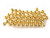 3mm Gold Plated Plastic Round Beads 100pcs [y628a]