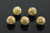 8mm Disco Pave Tan Crystal Beads 5pcs. [y405a]
