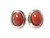 18x20mm Poppy Jasper Oval Surgical Steel Post Earring [y332a]