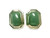 16x20mm Green Aventurine Octagon Surgical Steel Post Earring [y333a]