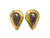 16x22mm Tiger Eye Pear Surgical Steel Post Gold Plated Earring [y331g]