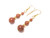 4mm 6mm & 8mm Red Jasper Beads Earring [y339h]