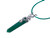 925 Sterling Silver 50mm Aventurine Healing Crystal Point Pendant [y738-b2]