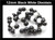 12mm Black White Obsidain Round Beads 15.5" dyed [12x9]