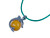 25mm Jumping Dolphin Pendant With 12mm Yellow Chalcedony Ball [y745-b92]