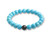 6mm Blue Turquoise Elastic Bracelet 7.5" stabilized [b2d21k]