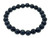 6mm Onyx Obsidian Polish & Matte Elastic Bracelet 7.5" [b2x8]
