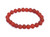 6mm Matte Red Agate Elastic Bracelet 7.5" heated [b2f10m]