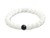 8mm White Jade Elastic Bracelet 7.5" natural [b3b40k]