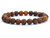 8mm Matte Yellow Tiger Eye Elastic Bracelet 7.5" dyed [b3g3ym]
