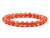 8mm Matte Orange Lace Malachite Elastic Bracelet 7.5" synthetic [b3r49hm]
