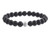 4mm Onyx Obsidian Elastic Bracelet 7.5" [b1b65w]
