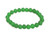 4mm Matte Green Agate Elastic Bracelet 7.5" dyed [b1f13m]