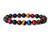 4mm Matte Mix Tiger Eye Elastic Bracelet 7.5" dyed [b1g3xm]