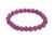 10mm Matte Purple Agate Elastic Bracelet 7.5" dyed [b4f14m]