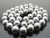 12mm Hematite Silver Round Beads 15.5" coated [12a21s]