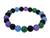 6mm Matte Onyx + Mix Jade Elastic Bracelet 7.5" dyed [b2s29]