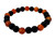 6mm Carnelian + Matte Onyx Elastic Bracelet 7.5" [b2s38]