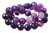 10mm Purple Banded Agate Faceted Round Beads 15.5" dyed [c10f24]