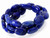 13x18mm Lapis Lazuli Puff Oval Beads 15.5" dyed [m313]