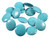 25mm Blue Howlite Coin Beads 15.5" dyed [wa296]