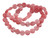 8mm Matte Cherry Quartz Coin Beads 15.5" synthetic [wa245m]