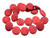 20mm Matte Red Turquoise Coin Beads 15.5" dyed [wa297m]