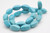 9x18mm Blue Turquoise Twisted Beads 16" [ts114]