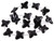 14x16mm Black Obsidian Butterfly Beads 15.5" [u36]