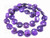 14mm Purple Magnesite Puff Coin Beads 15.5" [t384p]