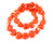 14mm Orange Magnesite Puff Heart Beads 15.5" [t399h]
