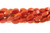9x18mm Orange Magnesite Twisted Beads 16" [t479h]