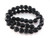 10mm Black Magnesite Round Rope Beads 15.5" [t511k]