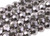 12mm Metallic Silver Glass Faceted Round Bead About 35 Beads [uc10b16]