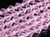 6mm Pink Glass Faceted Bicone About 50 Bead 11" [uc22a5]