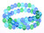 6mm Aquamarine & Green & Blue Quartz Round Beads 15.5" synthetic [6x25]