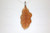 38X86mm Amber Horn Leaf shellpendant [z1604]
