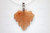 40X42mm Amber Horn Leaf Designer Bead Pendant [z1607]